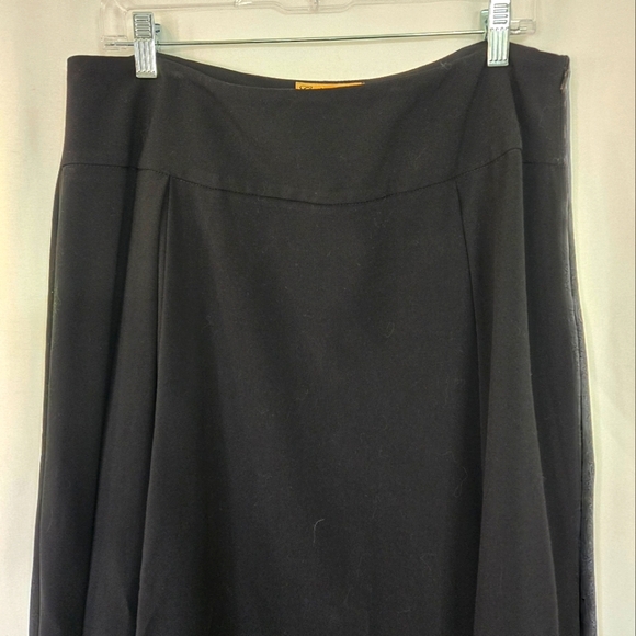Tall Girl Box Pleat Long New Black Holiday Full NWT Skirt Plus Size 18 - Picture 1 of 8